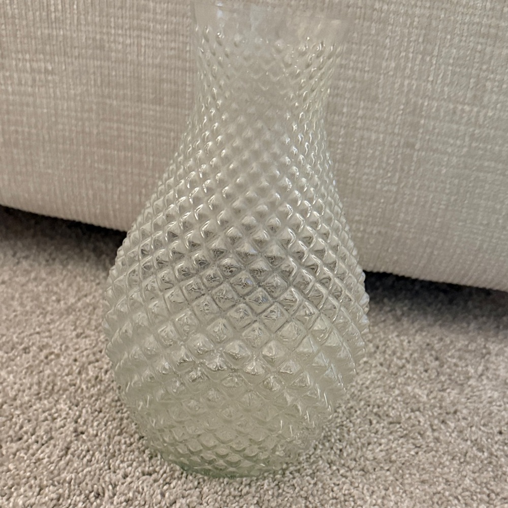 Elegant Textured Glass Vase